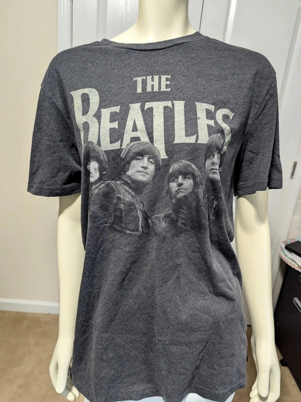 The Beatles Rubber Soul 1965 American Tour Graphic T-Shirt Graphic Tee Gray